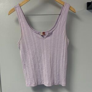 Pilcro by Anthropologie Ribbed Cropped Tank Top